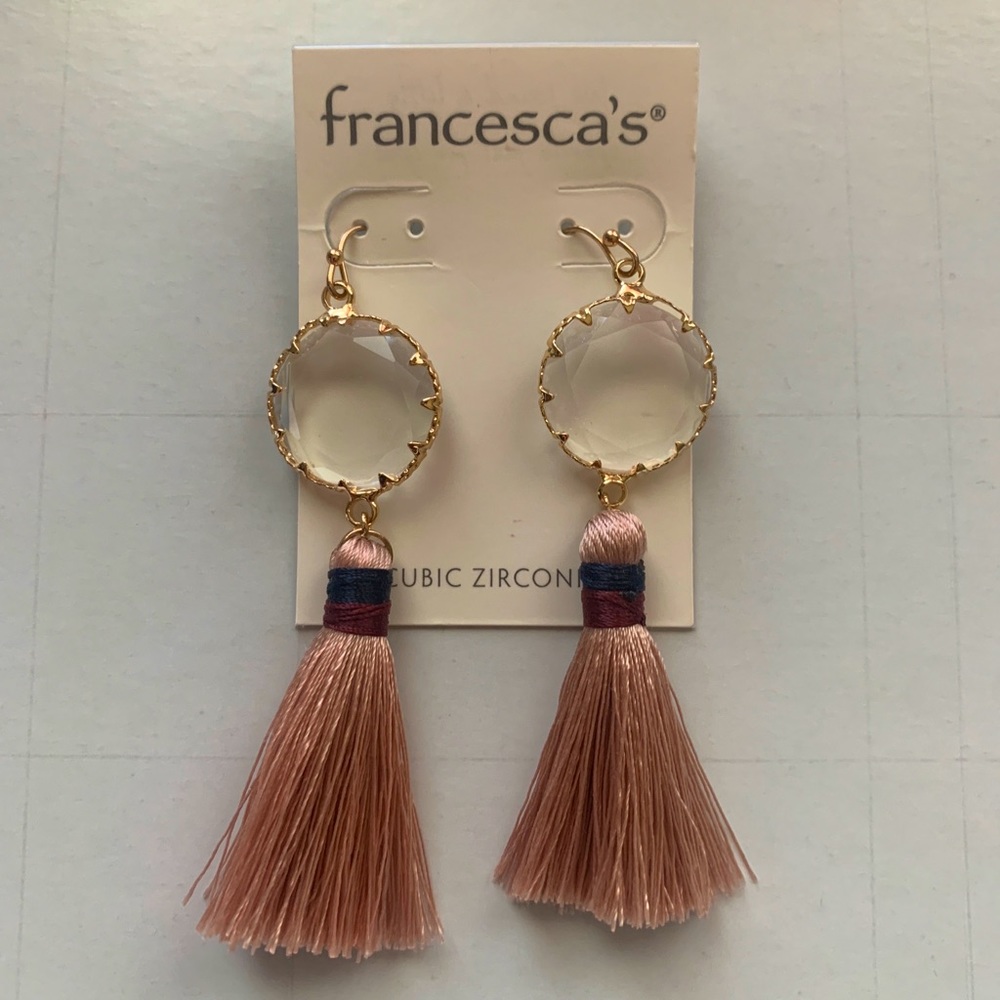 Francesca’s crystal mauve earrings